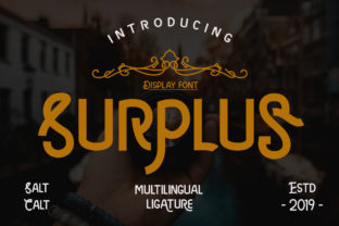 Surplus Font for Handmade and Commercial Craft Projects